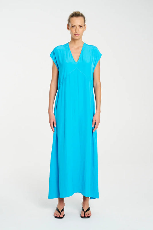 Mela Purdie Maxi Slice Dress F67 3383 - CERULEAN