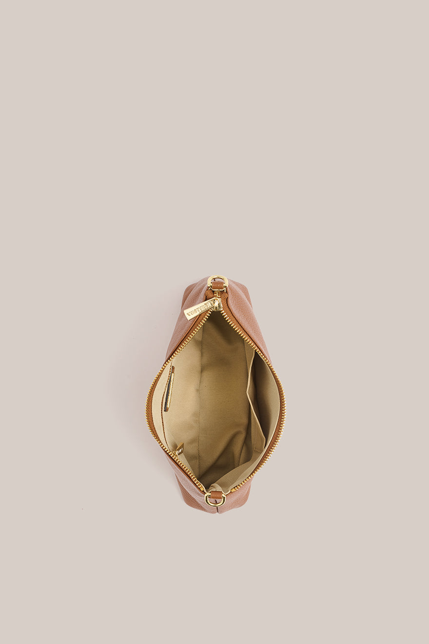 Vestirsi Ashley Tan Leather Crossbody Bag