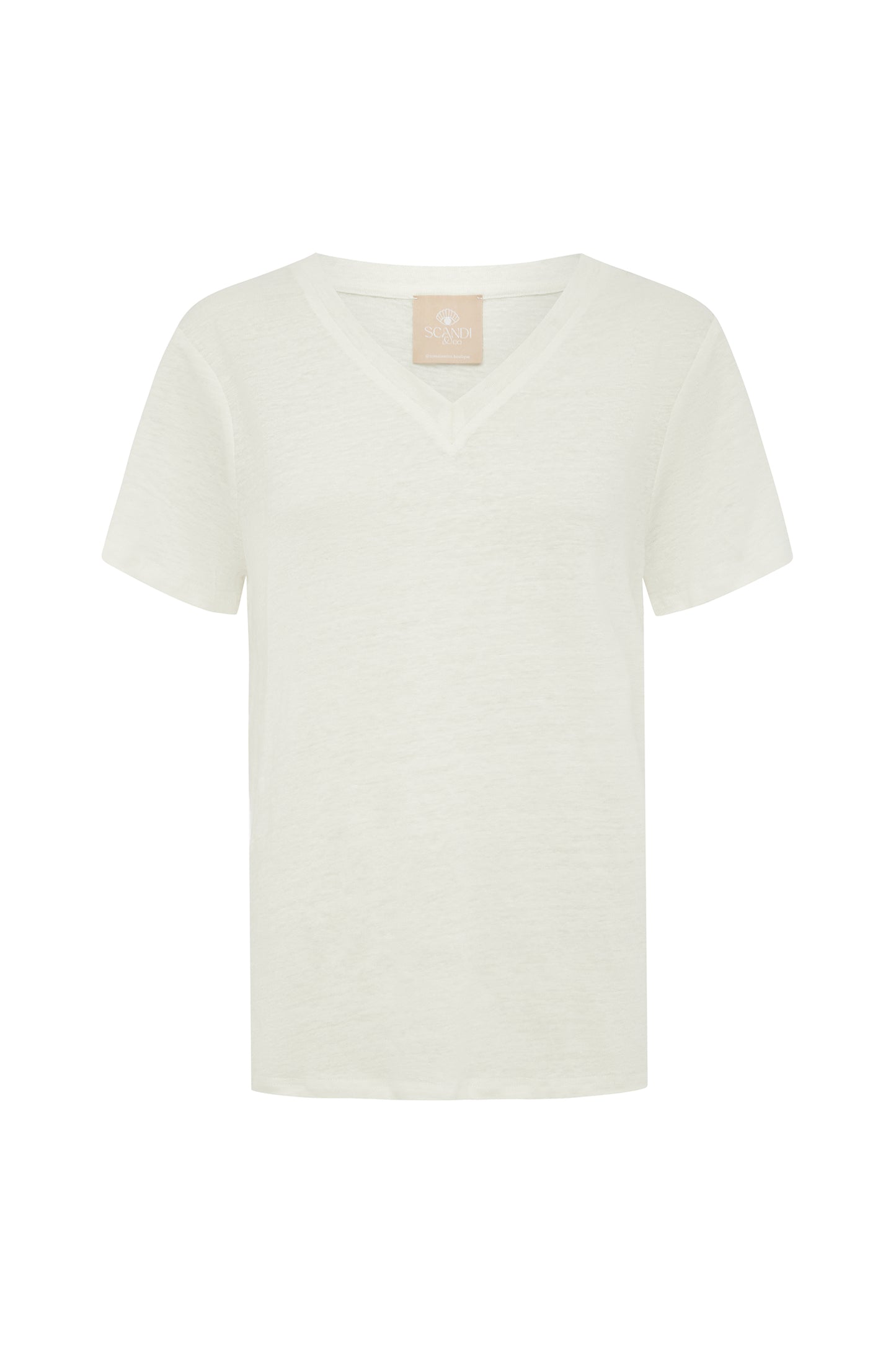 Scandi & Co V Neck Tee - White