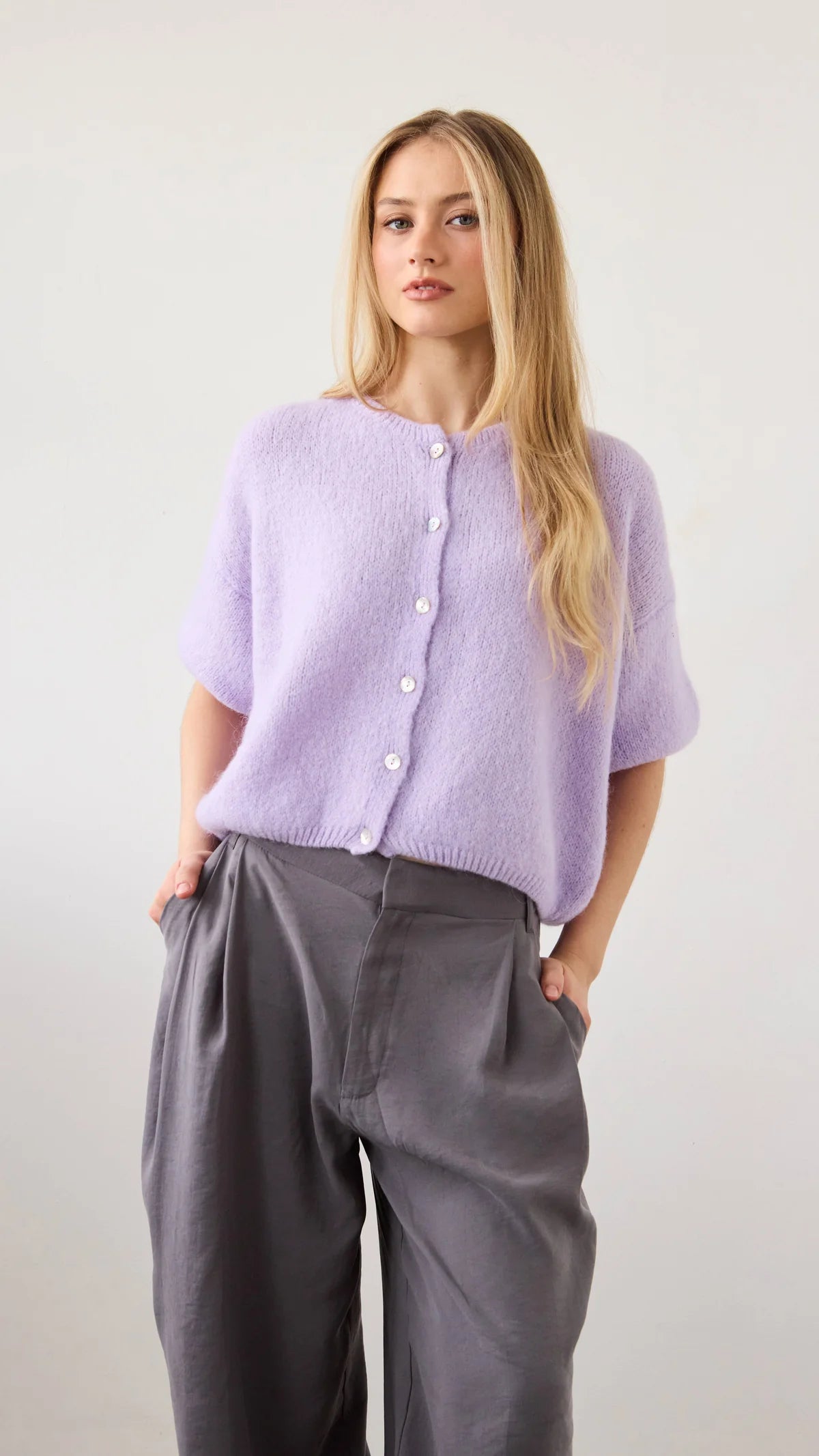 Pre Order AUGUST CHARLI London Emme Cardigan - LILAC