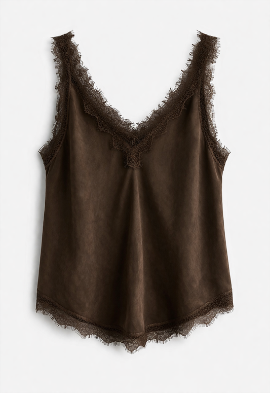 Charli London Solange Camisole - ESPRESSO