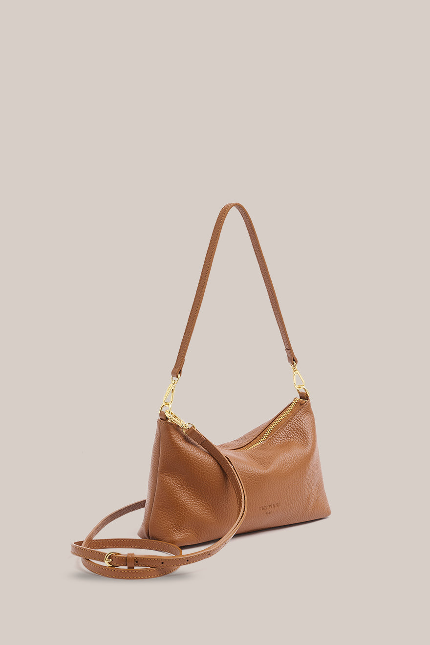Vestirsi Ashley Tan Leather Crossbody Bag