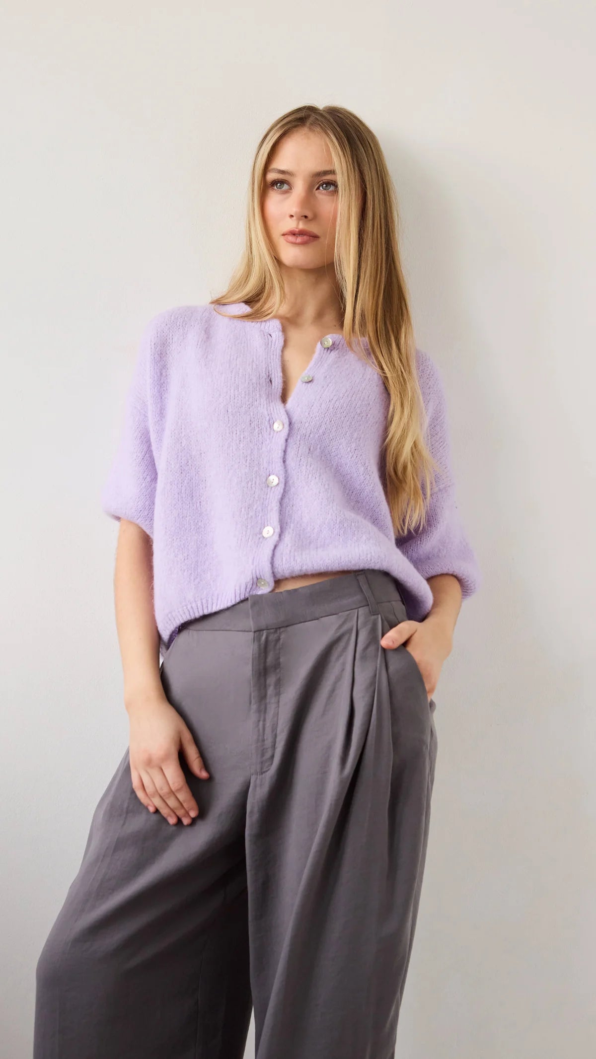 Pre Order AUGUST CHARLI London Emme Cardigan - LILAC