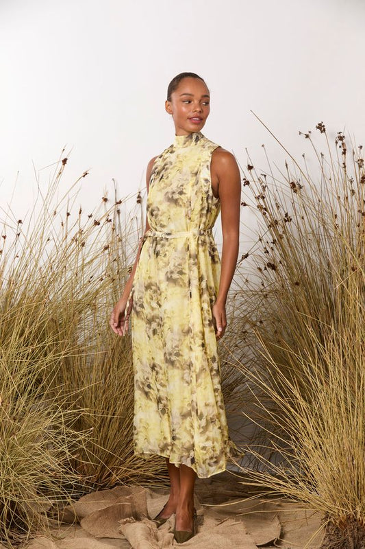Maud Dainty Rani Dress - Yellow Floral