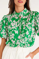 Cable Melbourne Rosie Blouse - Green Print