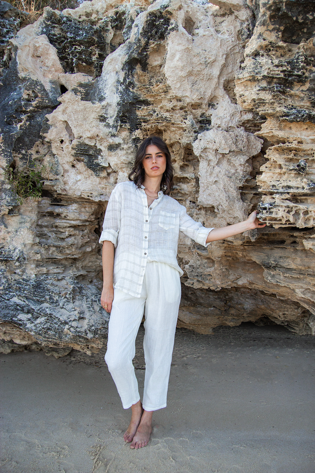 SCANDI & CO Piper Shirt - BEIGE CHECK