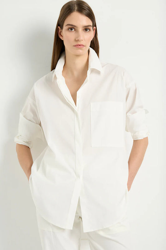 Mela Purdie Relaxed Pocket Shirt F65 8101 - White
