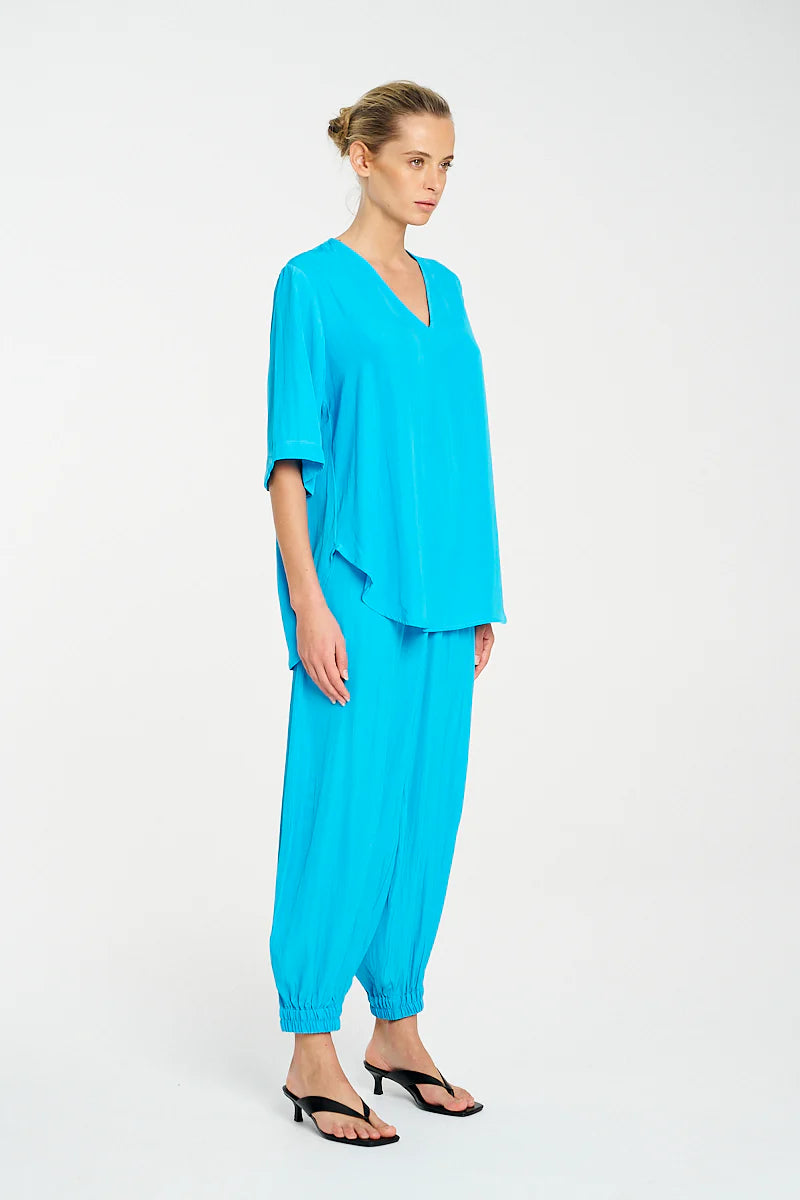 Mela Purdie Swish Plaza Top F67 8839 - CERULEAN