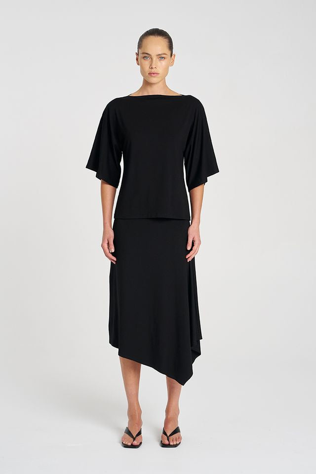 SEPTEMBER PRE ORDER Mela Purdie Picasso Top  F01 8838 - BLACK