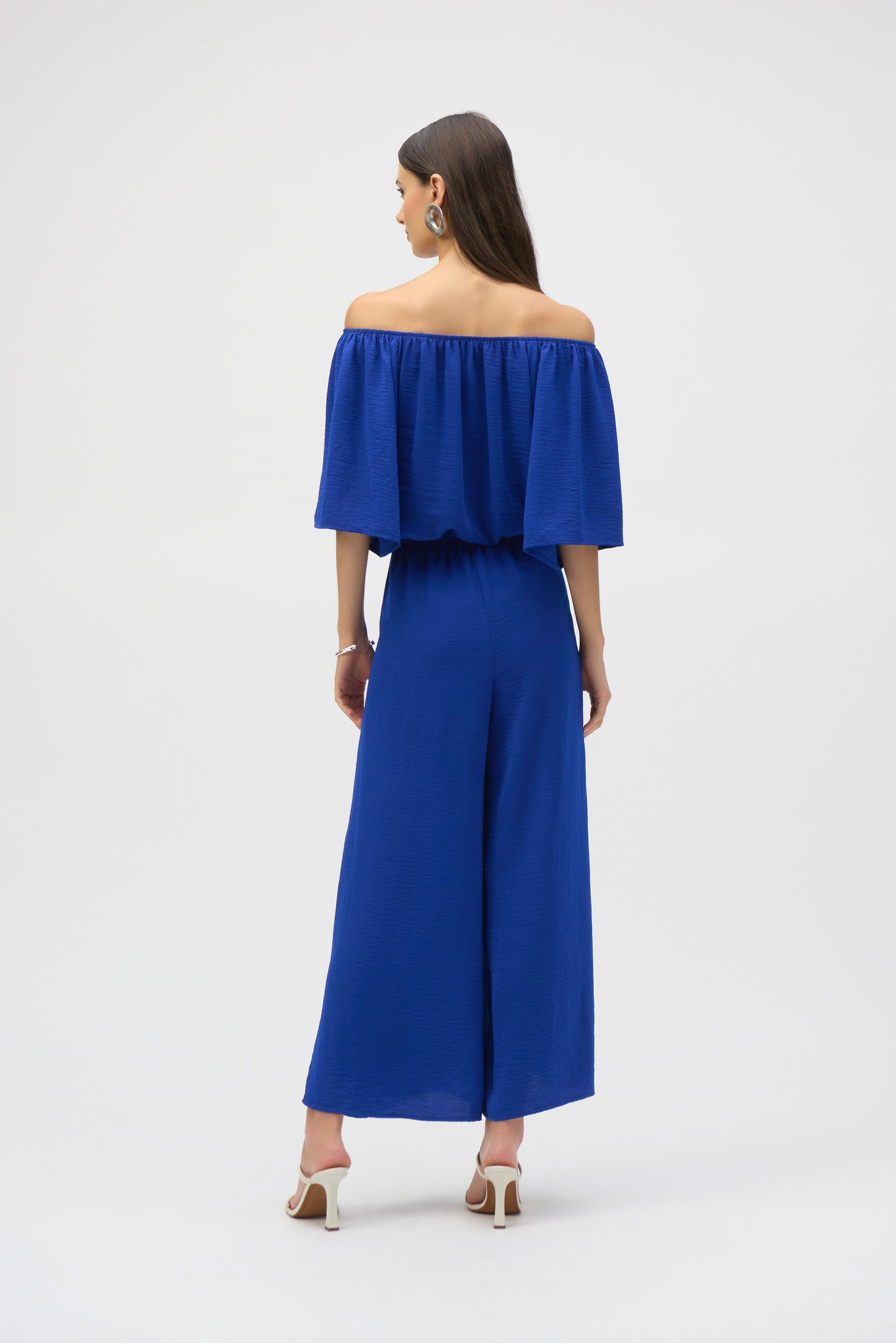 Joseph Ribkoff Gauze Off-Shoulder Culotte Jumpsuit ROYAL SAPPHIRE 
252170
