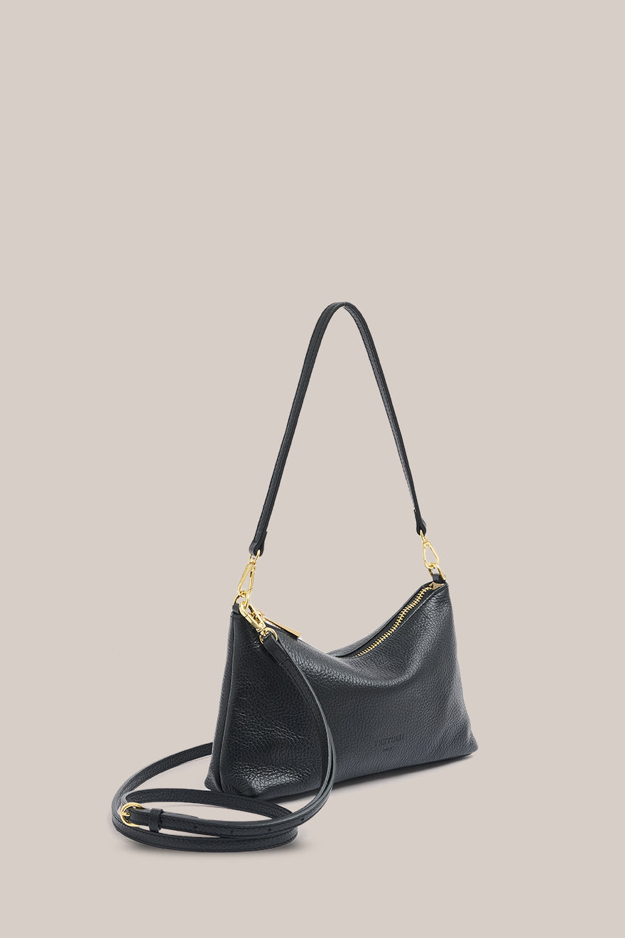 Vestirsi Ashley Black Leather Crossbody Bag