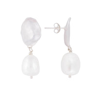 Fairley Silver Seashell Pearl Drops