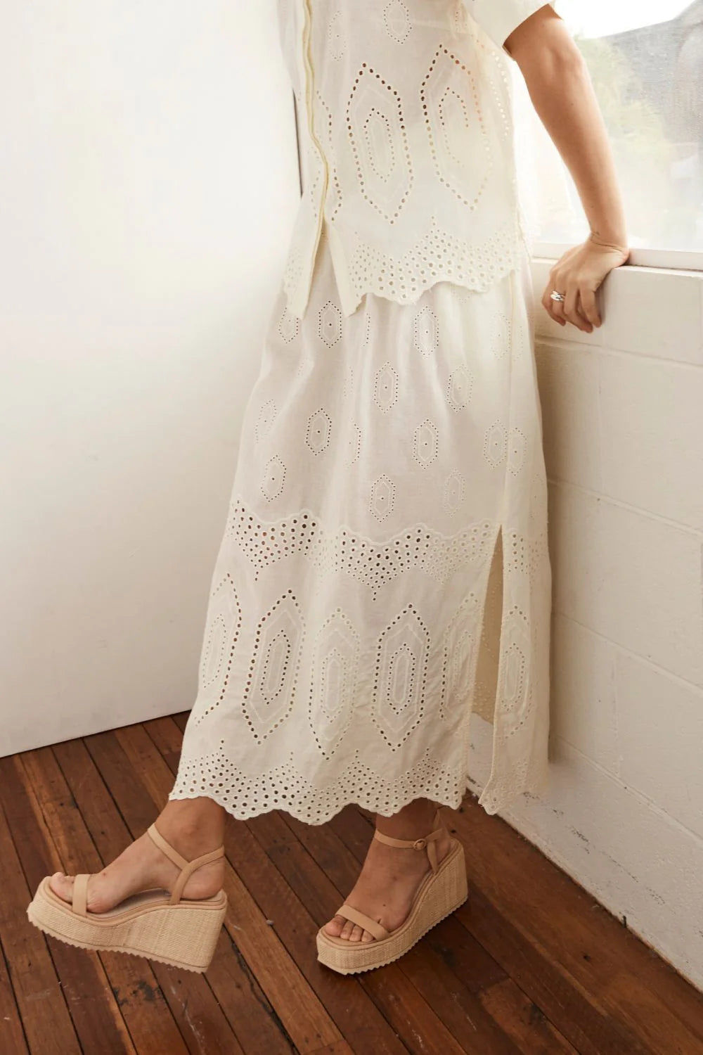 Zoe Kratzmann Fond Skirt - Cream Broderie