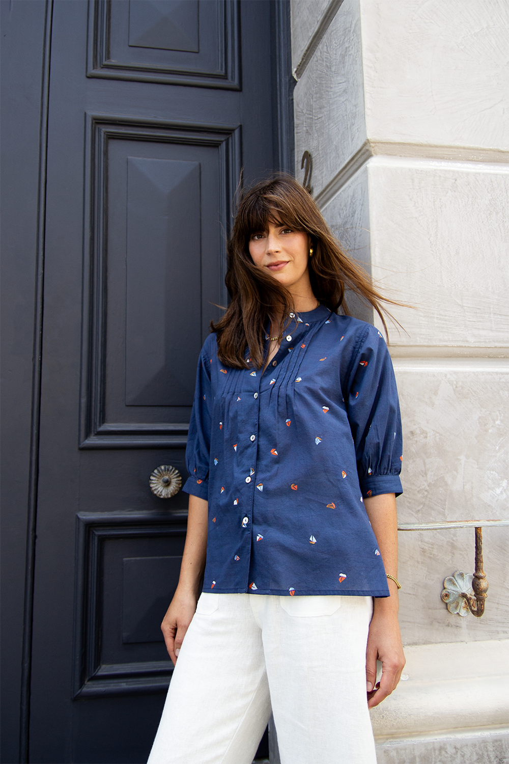 Scandi & Co Amelia Shirt - Boat Print