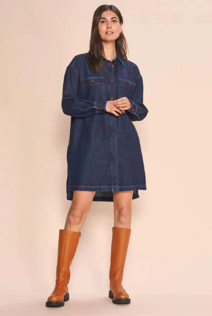 Mos Mosh Smilla Denim Dress - Dark Blue