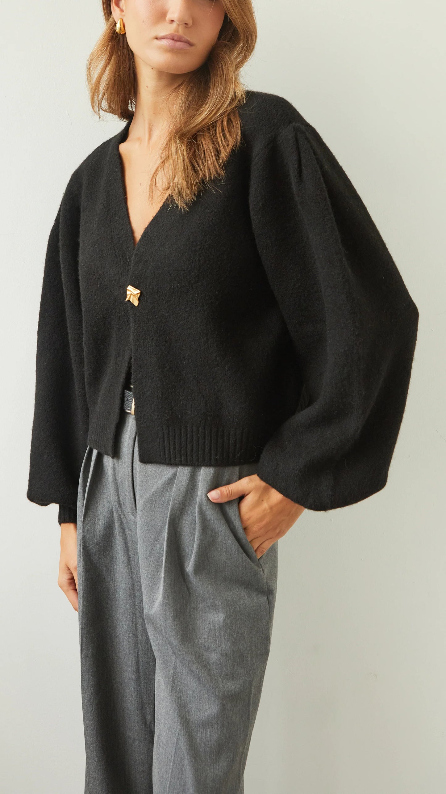 Charli London HOLLIE Cardigan - BLACK