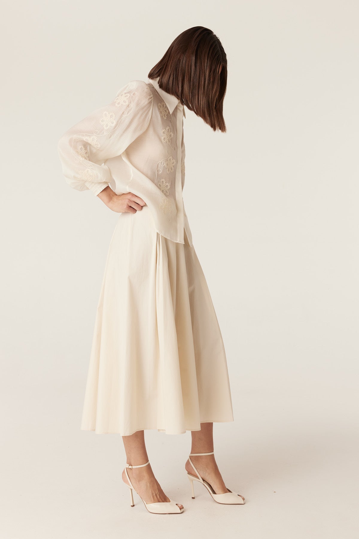 Cable Melbourne Faith Embroidered Blouse - Ecru