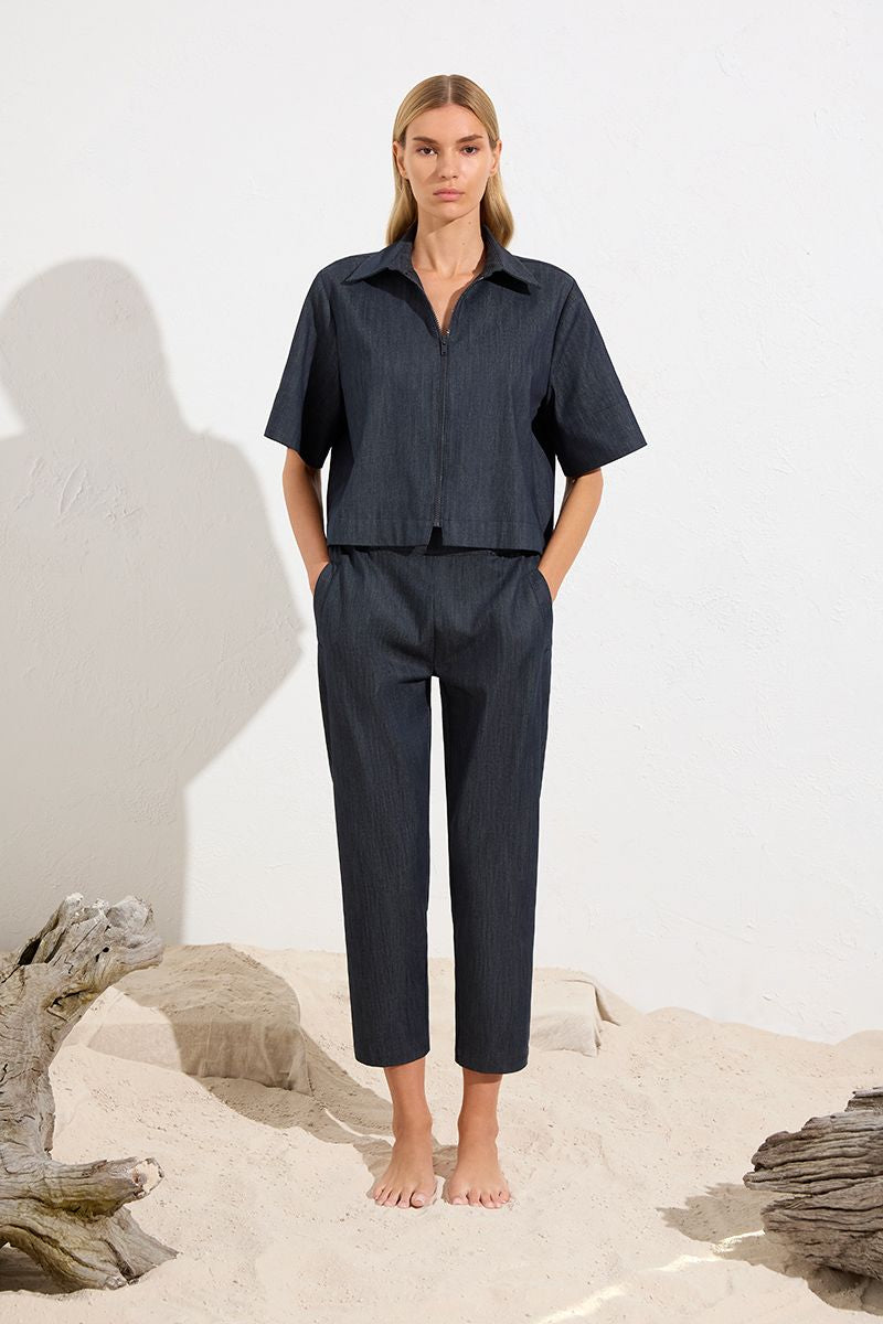 Mela Purdie Welt Pocket Trouser F415 1786 - Deep Indigo