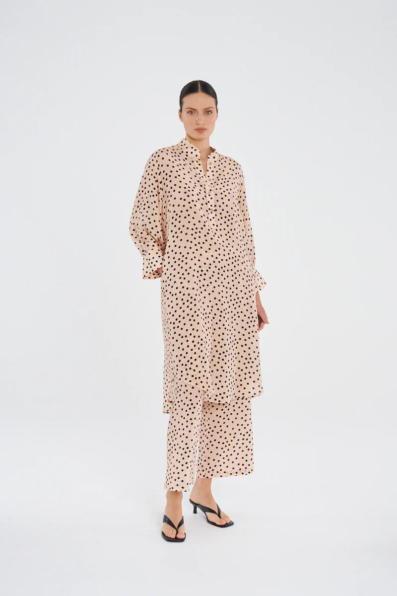 Mela Purdie Resort Dress F856 3047 - MERINGUE/ BLACK