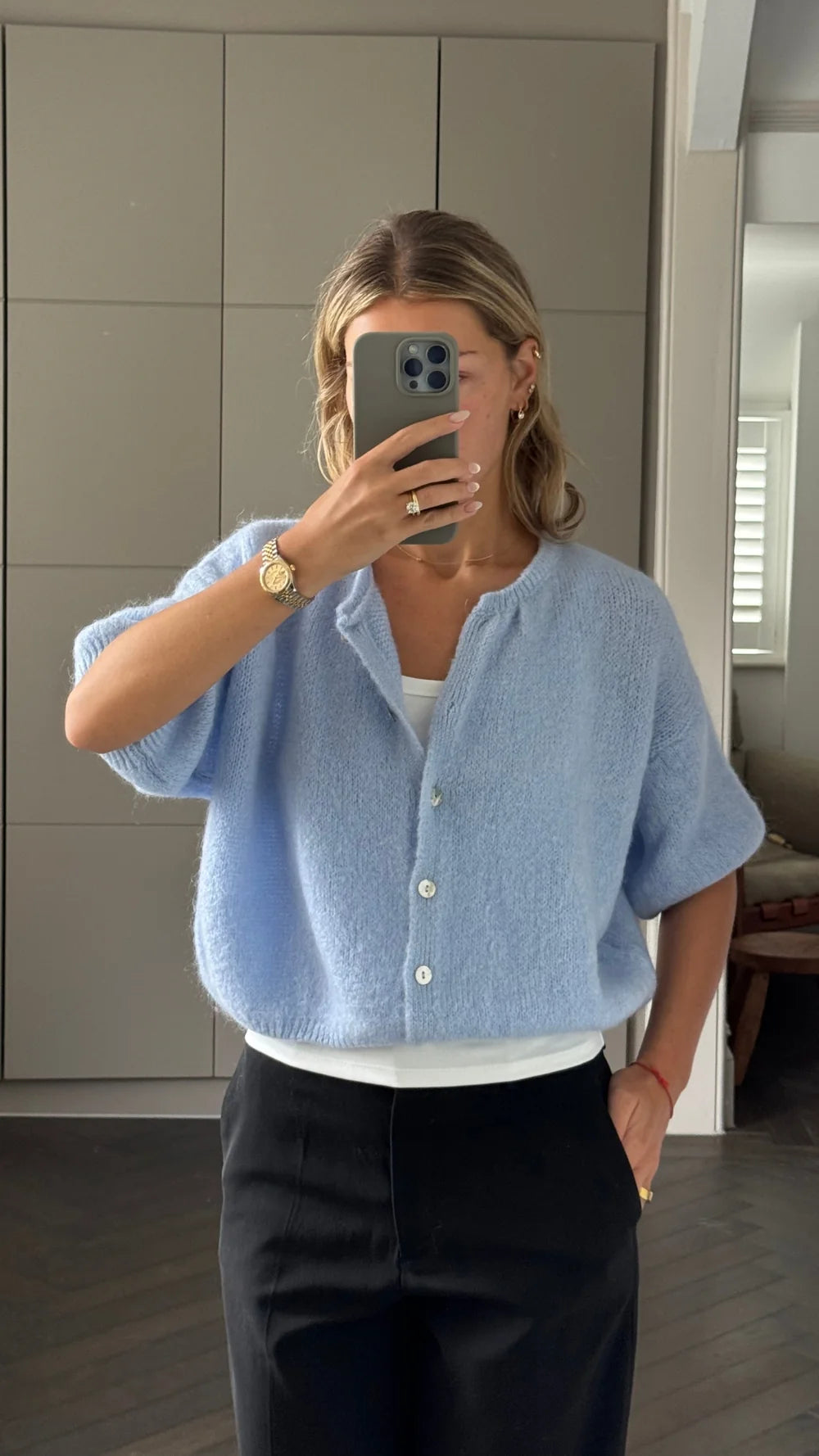 Pre Order August CHARLI London Emme Cardigan - SKY