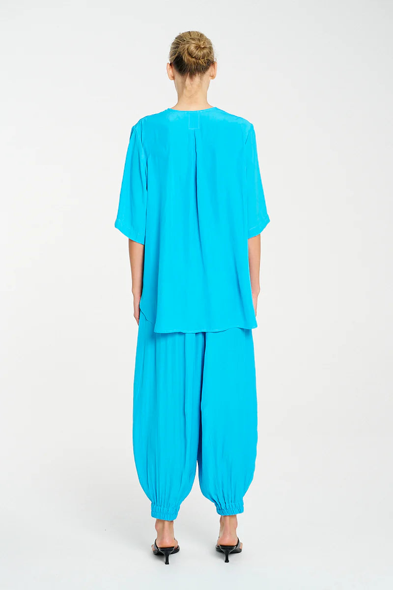 Mela Purdie Swish Plaza Top F67 8839 - CERULEAN