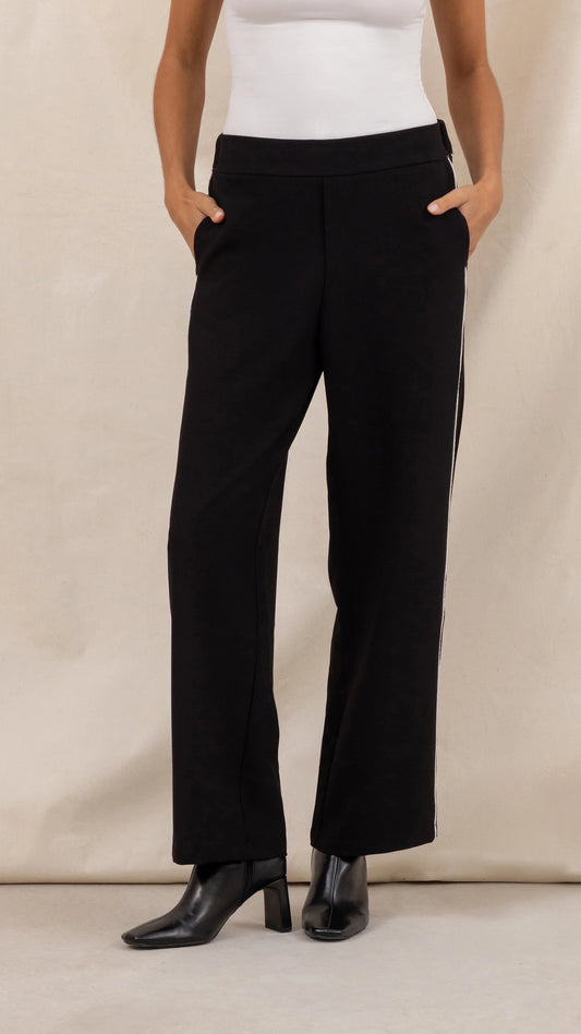 Charli London KIM Crepe Trouser - BLACK