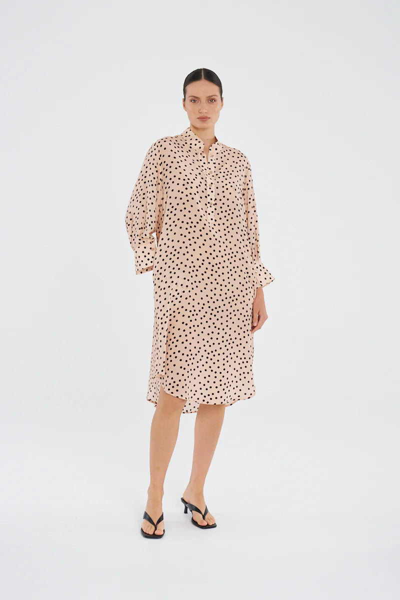 Mela Purdie Resort Dress F856 3047 - MERINGUE/ BLACK