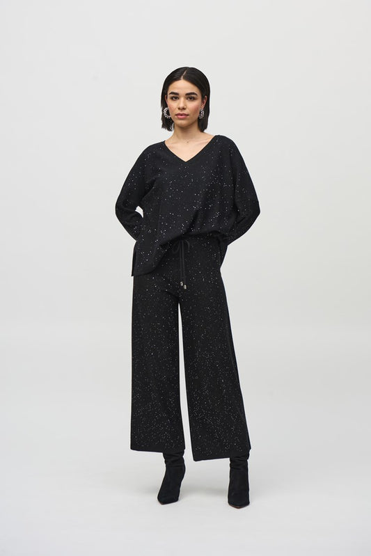 Joseph Ribkoff Sequined Sweater Knit Culotte Pants
244922
