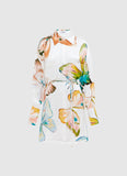 Leo Lin Elysia Shirt Mini Dress - Papillon Print in White