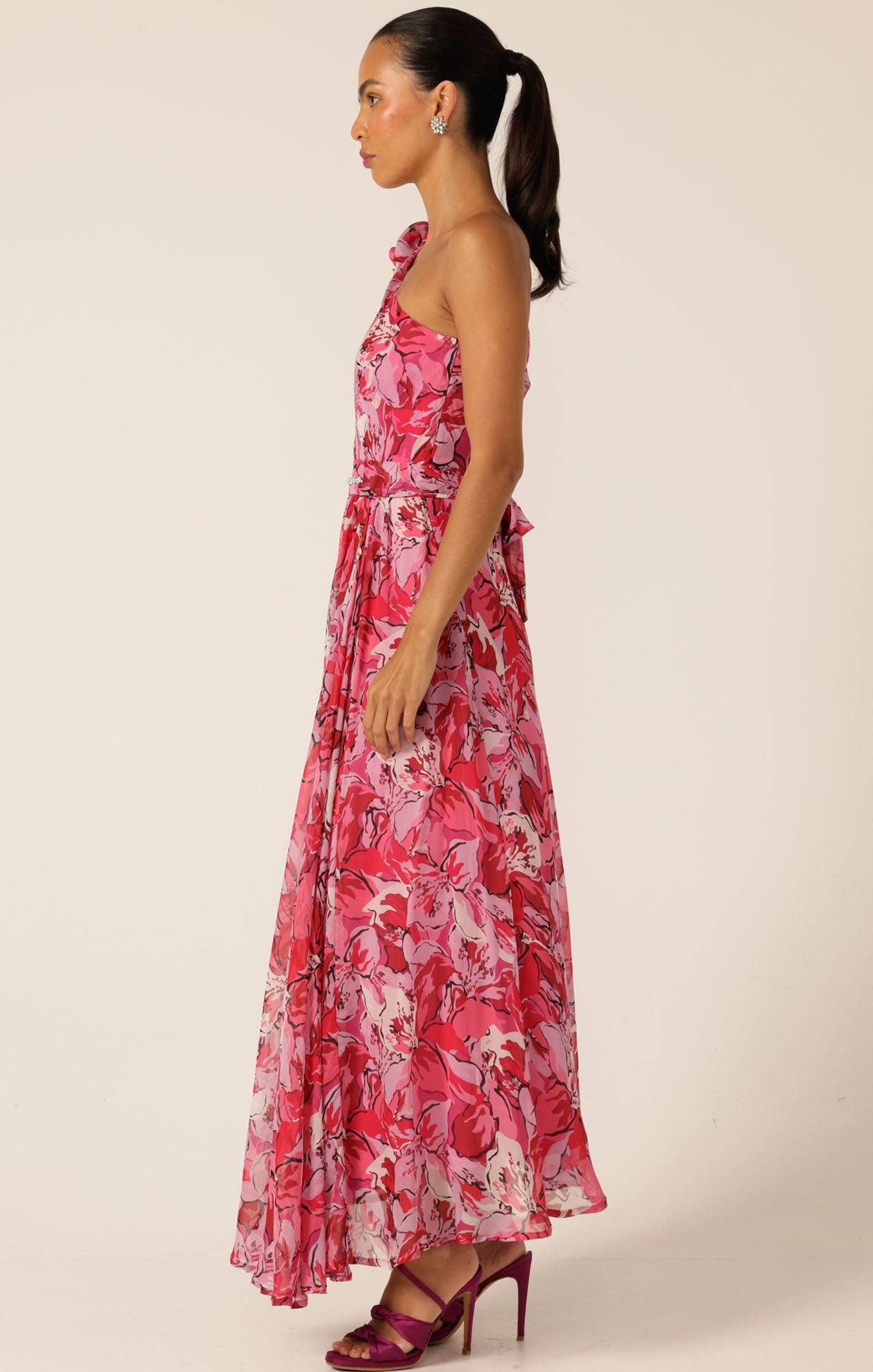 Pre Order SACHA DRAKE  High Stakes Maxi  - Raspberry/ Mauve Floral