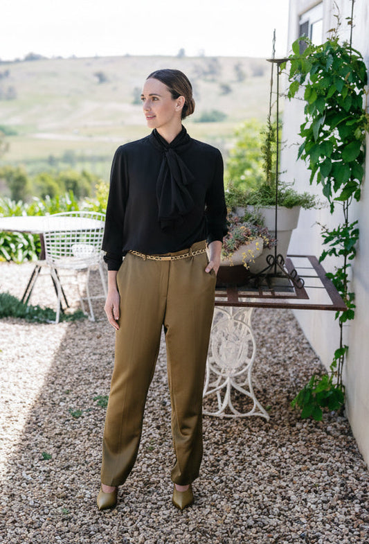 Maud Dainty Hens Night Top - Black