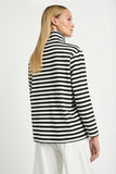 Mela Purdie Half Zip Sweater F530 8259 - Milk/ Black