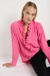 PRE ORDER Mela Purdie Frill Neck Blouse - Flambe or Chilli