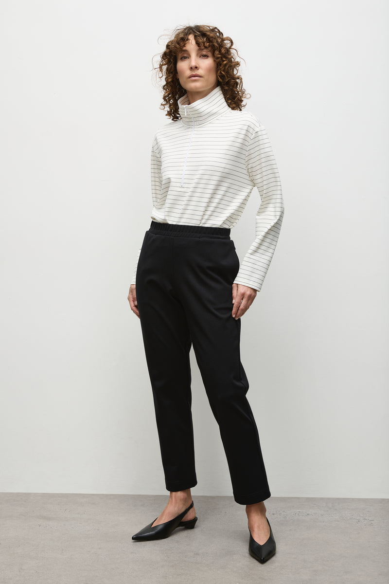 Mela Purdie Zip Front Sweater F535 8539 - CREAM/ BLACK