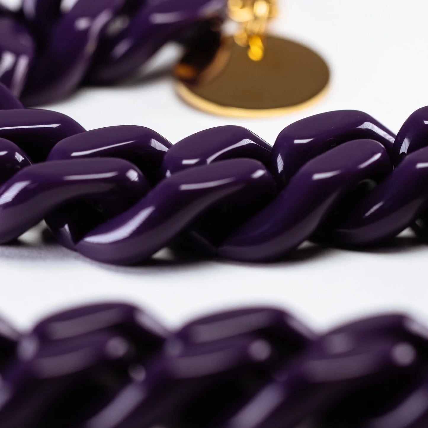 Vanessa Baroni Flat Chain Necklace - Purple
