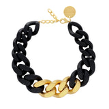 Vanessa Baroni Great Necklace with Gold - Matte Black