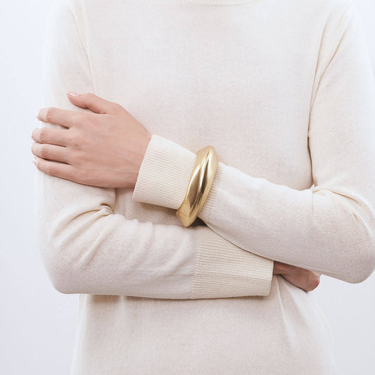 Vanessa Baroni New Edge Bangle - Vintage Gold
