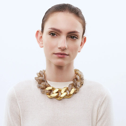 Vanessa Baroni GreatT Necklace With Gold - Light Bernstein