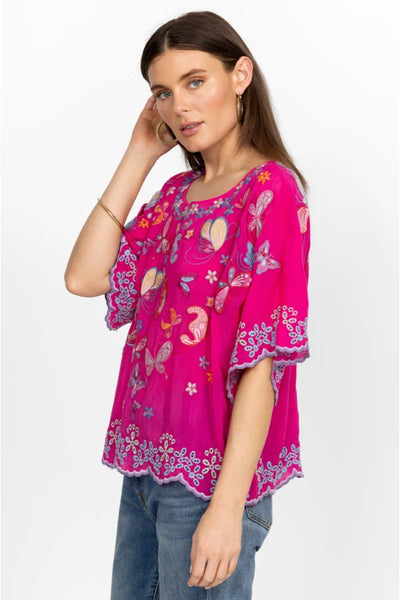 Johnny Was Bellona Blouse - Orchid Lei
