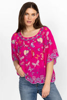 Johnny Was Bellona Blouse - Orchid Lei