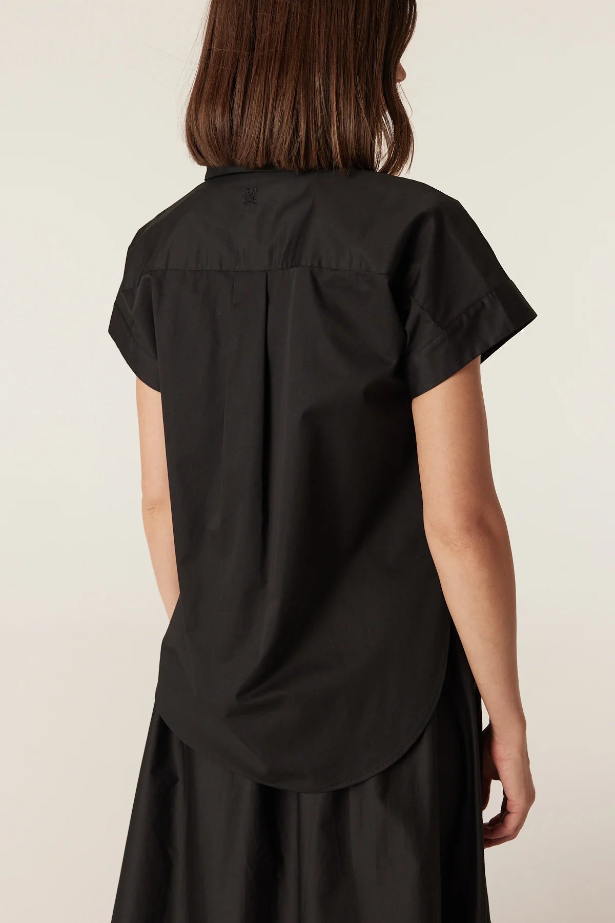 Cable Pima Cotton Shirt - Black