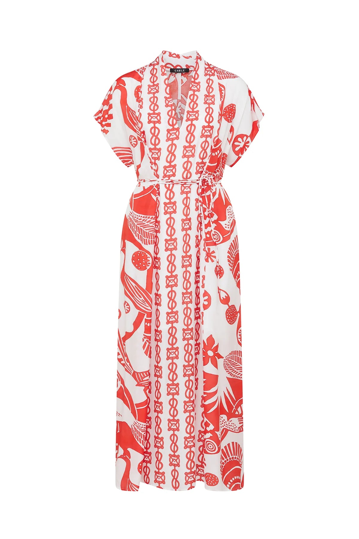 Cable Carmen Maxi Dress - Wild Bird Print