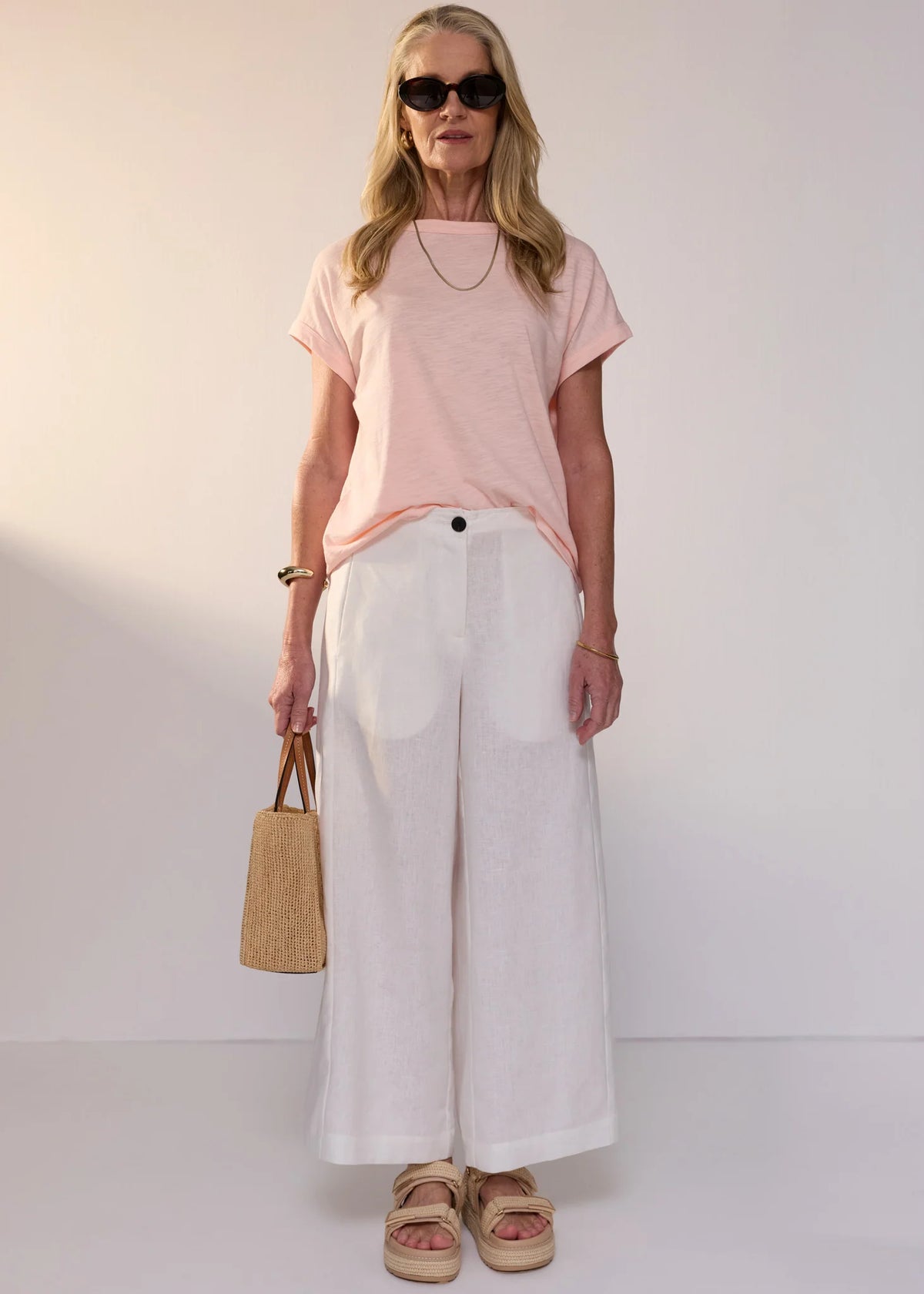 POL Clothing Onda Pant - White