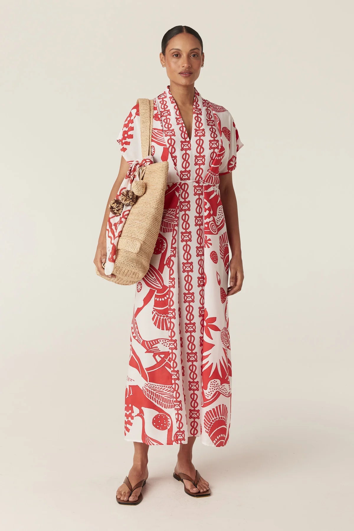 Cable Carmen Maxi Dress - Wild Bird Print