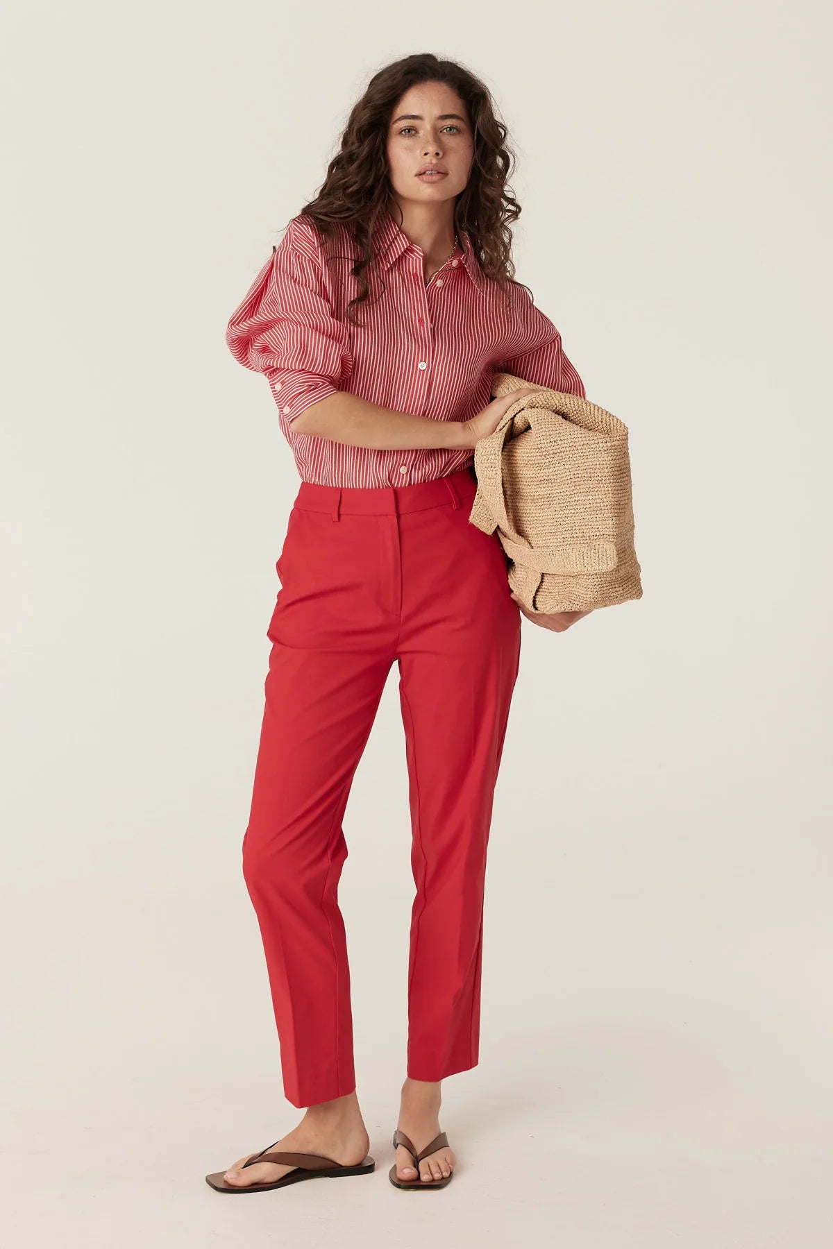 Cable Castela Stripe Shirt - Red Stripe