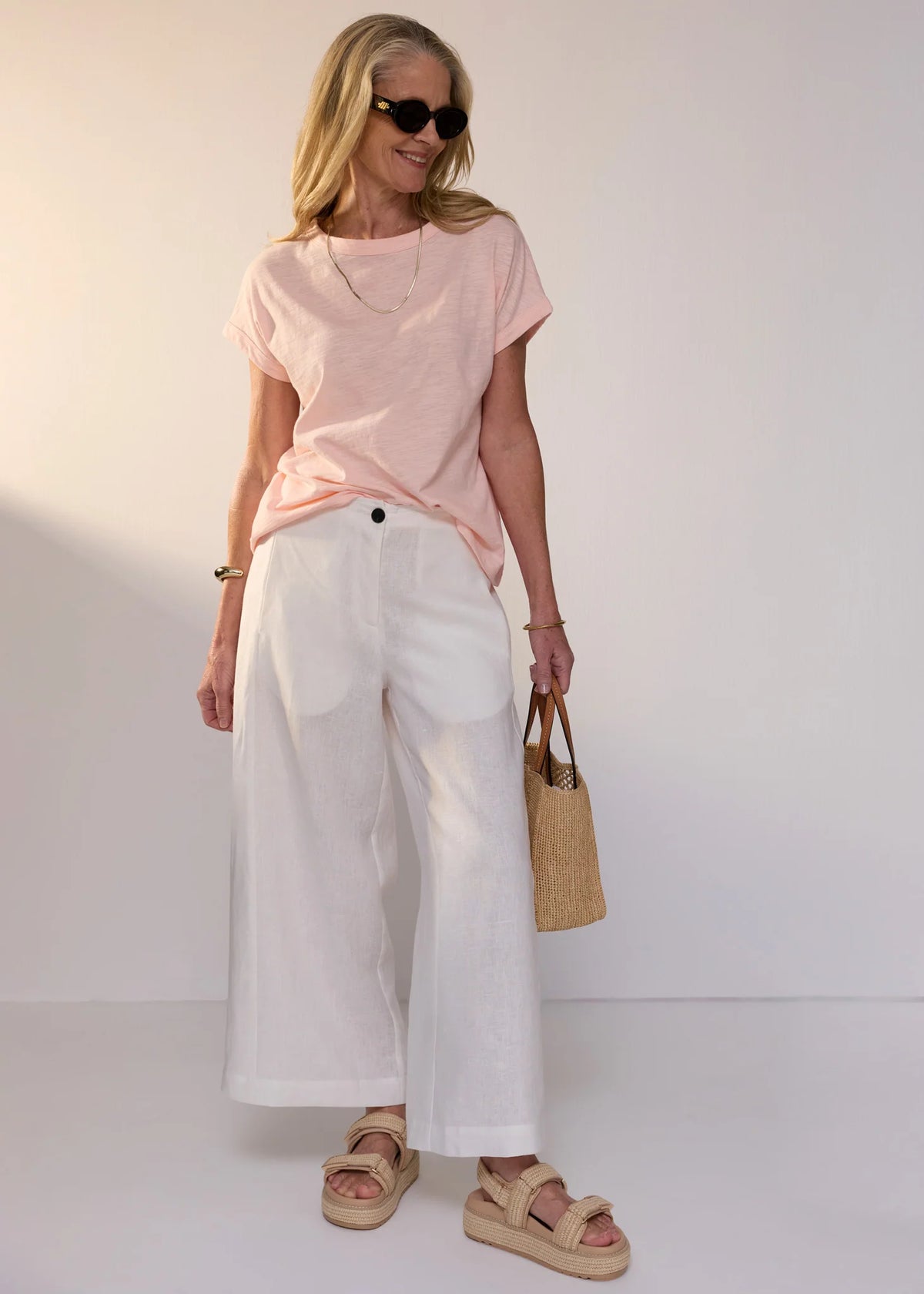 POL Clothing Onda Pant - White