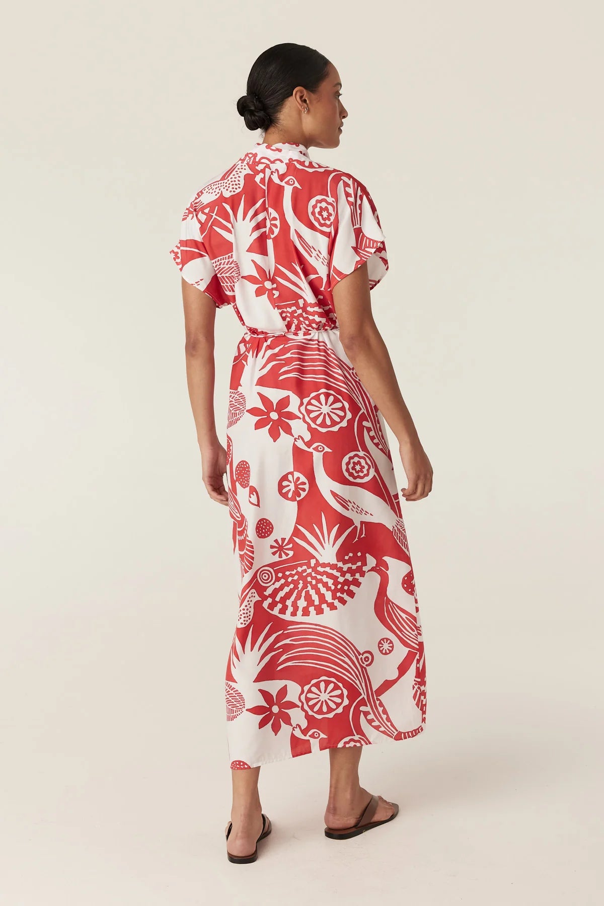 Cable Carmen Maxi Dress - Wild Bird Print