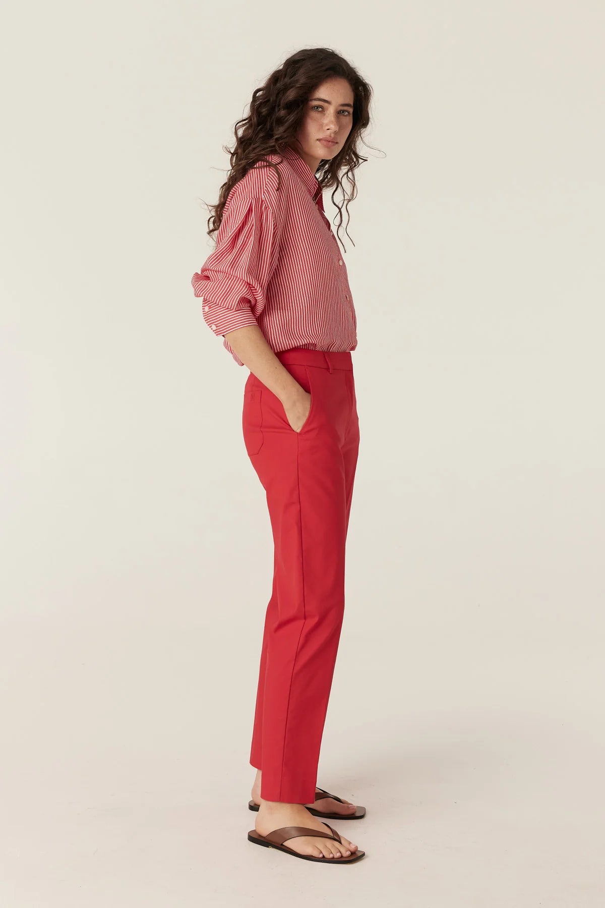 Cable Castela Stripe Shirt - Red Stripe