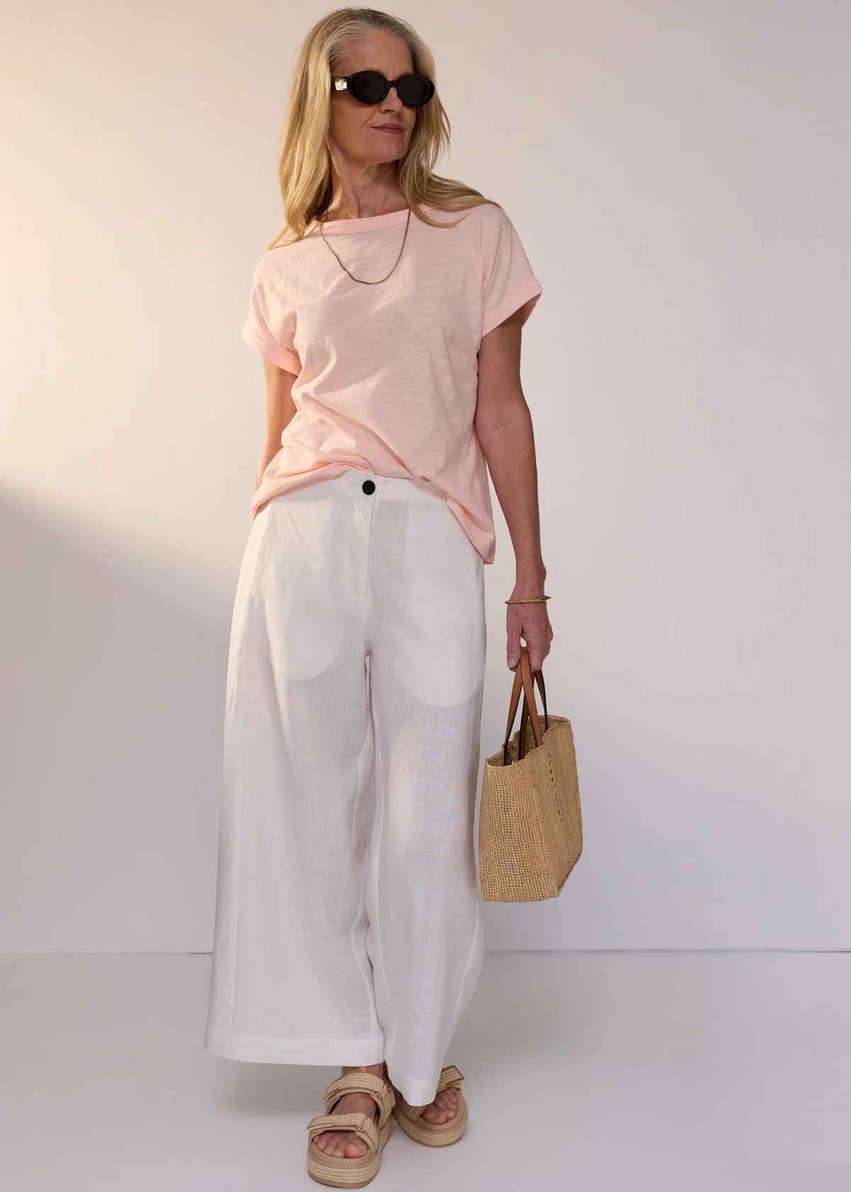 POL Clothing Onda Pant - White