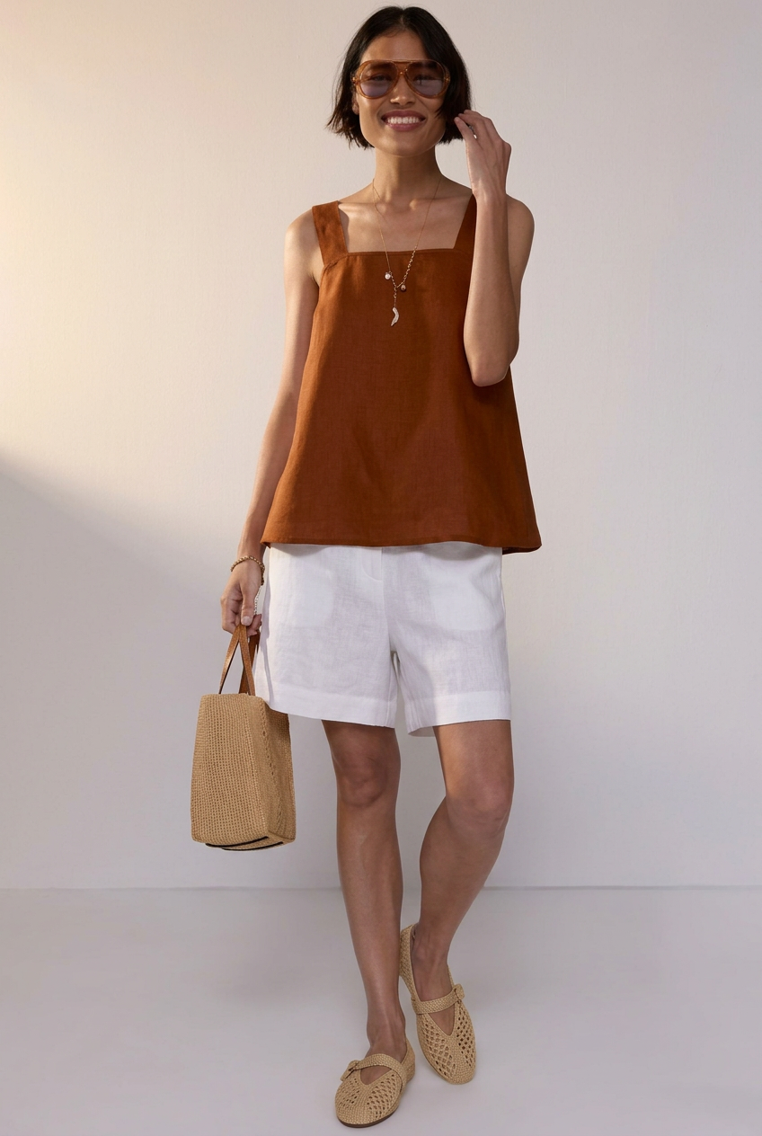 POL Clothing Onda Short - White
